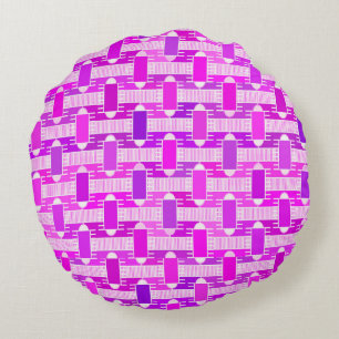Coussins Ronds Art Déco industriel chic, violet, orchidée, lavand