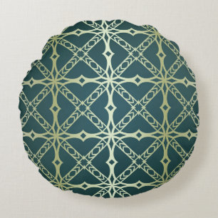 Coussins Ronds Art déco, luxe vintage géométrique