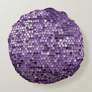 Coussins Ronds Art d'intelligence artificielle Shine Shine Purple