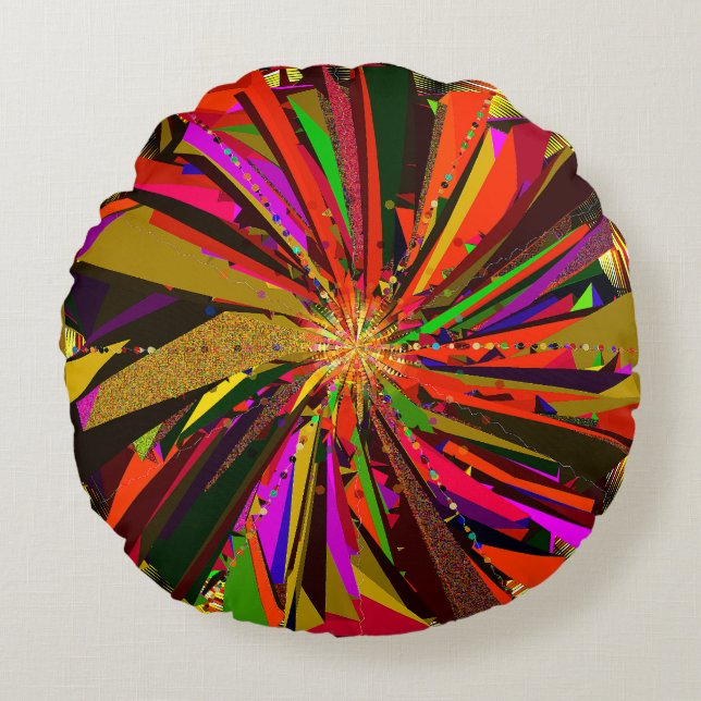 Coussins Ronds Art du mandala (Devant)