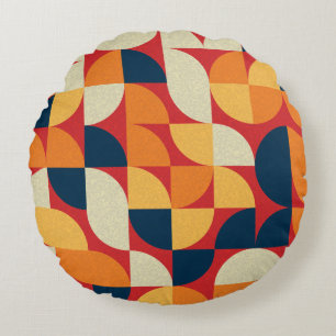 Coussins Ronds Art Générique : Cercles en quarts colorés