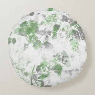 Coussins Ronds Art moderne du motif de fleurs et de la texture mu