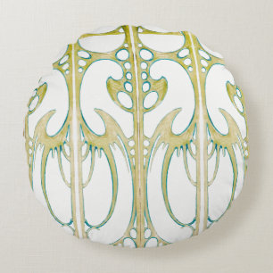 Coussins Ronds Art nouveau Alphonse Mucha Art abstrait
