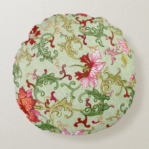 Coussins Ronds Art Nouveau Chinois Floral Vintage Chinoiserie