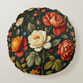 Coussins Ronds Art Nouveau Floral - Vivre en pleine floraison