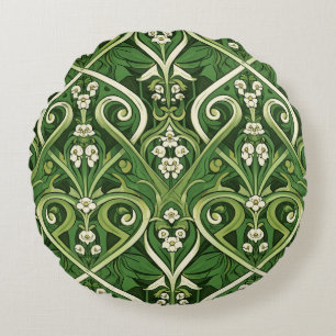 Coussins Ronds Art nouveau muguet vénéneux