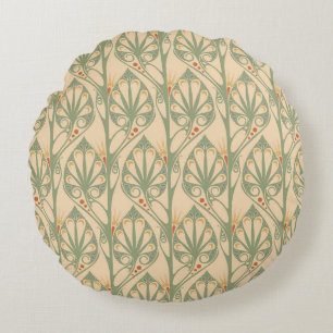 Coussins Ronds Art Nouveau, Retro Fond d'écran design.