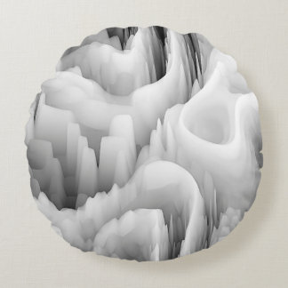 Coussins Ronds art onde fractale abstraite fond monochrome flou