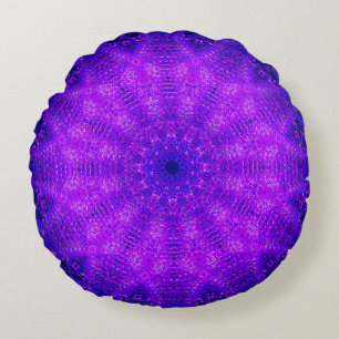 Coussins Ronds Art pourpre de mandala