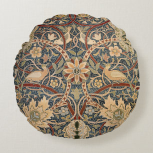 Coussins Ronds Art Vintage d'Oiseau de William Morris Bullerswood