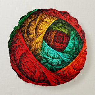 Coussins Ronds Artiste coloré moderne Art Abstrait Motif #09