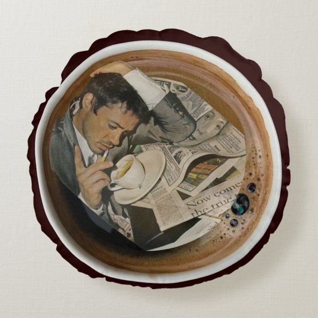 Coussins Ronds Arty Valentine Gift Collection- Decadent Noir  (Devant)