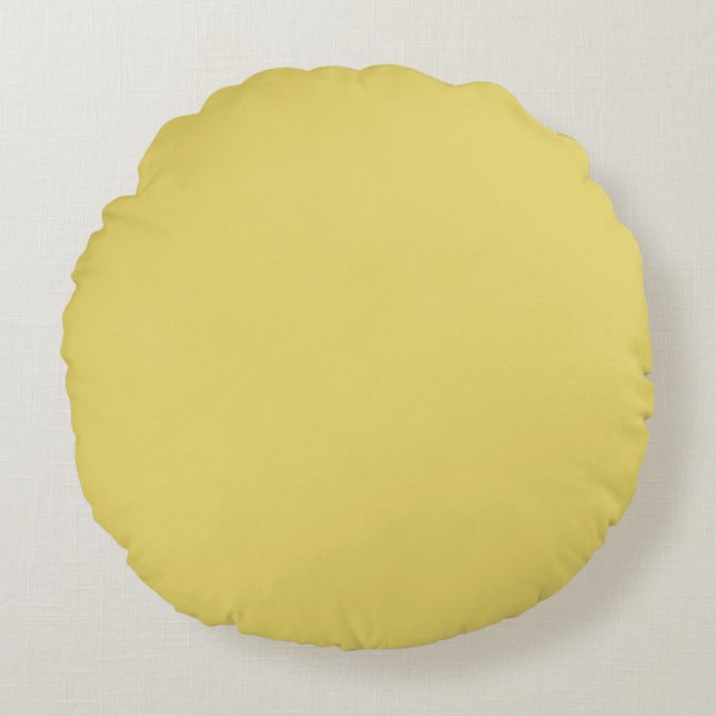 Coussins Ronds Arylide jaune (couleur solide) (Devant)