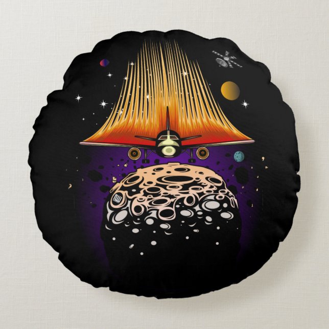 Coussins Ronds Atterrissage de la lune (Devant)