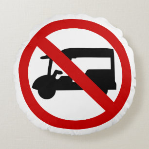 Coussins Ronds AUCUN TAXI Tuk-Tuk ⚠ Route de Thaïlande ⚠