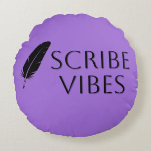 Coussins Ronds Auteur écrivain poète Scribe Vibes
