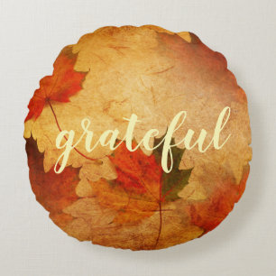 Coussins Ronds Automne Thanksgiving vacances sur mesure
