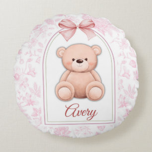 Coussins Ronds Avery Conception personnalisée d'ours en peluche