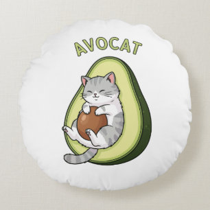 Coussins Ronds Avocat Cuteness