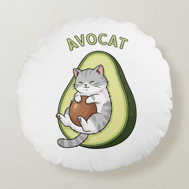 Coussins Ronds Avocat Cuteness (Devant)