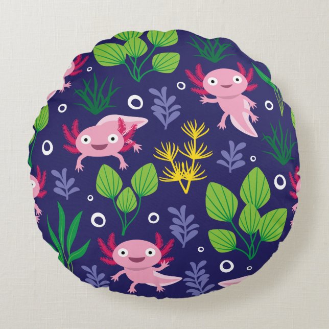 Coussins Ronds Axolotl (Devant)