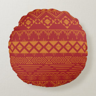 Coussins Ronds Aztec Retro : Design Motif Vintage.