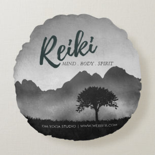 Coussins Ronds B&W Natural Reiki Master Yoga moniteur de médiatio