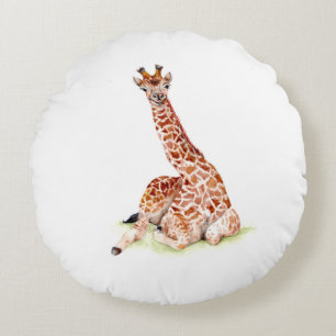 Coussins Ronds Baby Giraffe
