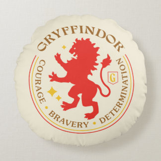 Coussins Ronds Badge de la Fierté de la maison de lion rouge GRYF