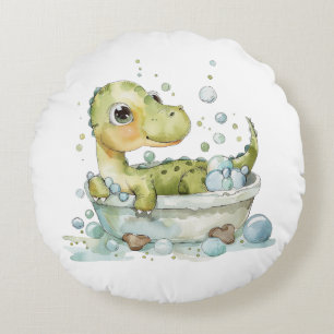 Coussins Ronds Bain de dinosaure mignon