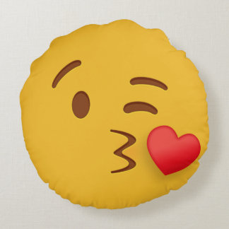 Coussins Ronds Baiser Emoji
