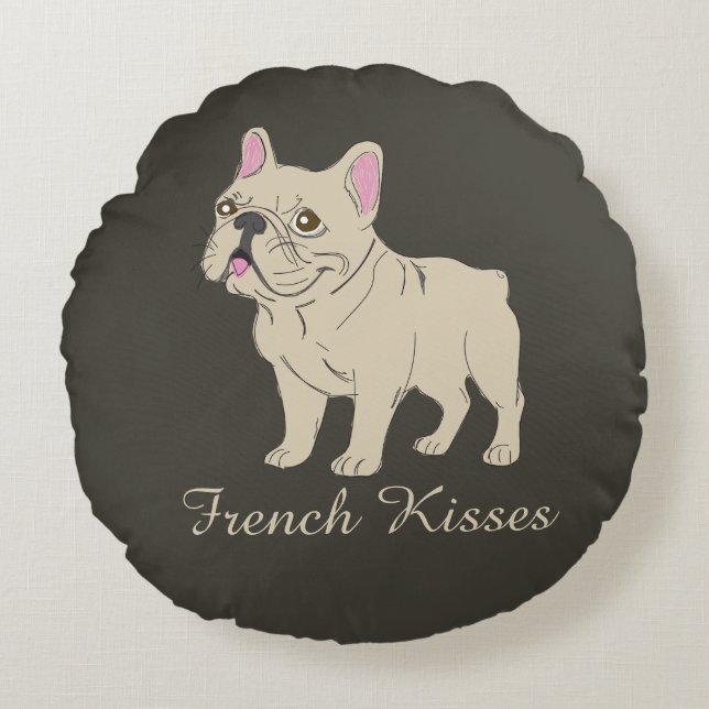 Coussins Ronds Baisers Français (Devant)