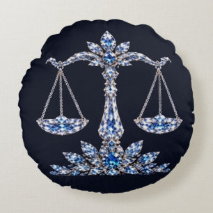 Coussins Ronds Balance en cristal d'argent Collection Luxe