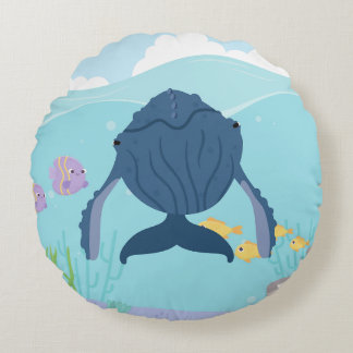 Coussins Ronds Baleine mignonne