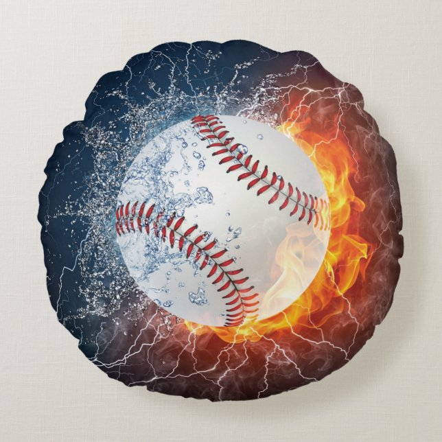 Coussins Ronds Balle de baseball (Devant)