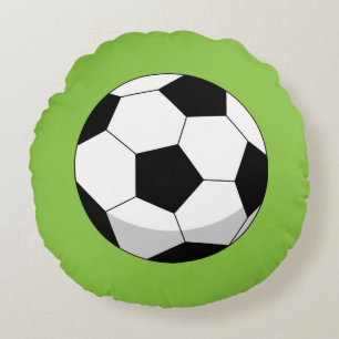 Coussins Ronds Balle de soccer en dessin
