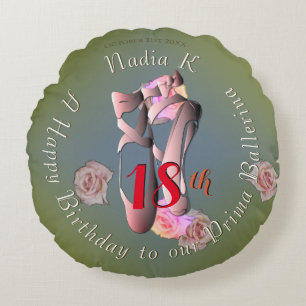 Coussins Ronds Ballerina Pointe Retro