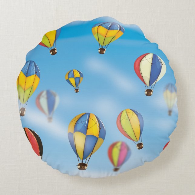 Coussins Ronds Ballons à air chaud (Dos)