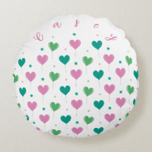 Ballons en forme de cœur Vert Rose Motif Étoile Mi