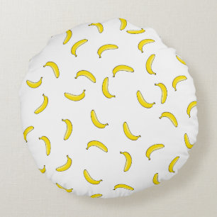 Coussins Ronds Banane blanche