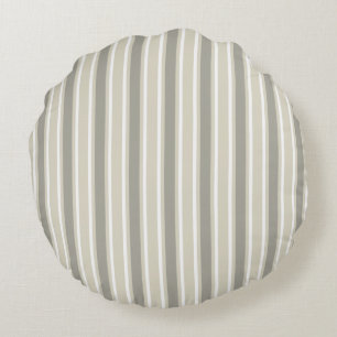 Coussins Ronds Bande de bonbons beige