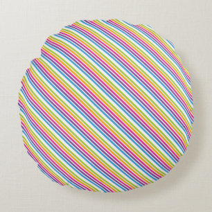 Coussins Ronds Bandes de bonbons