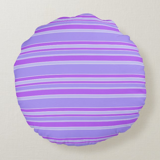 Coussins Ronds Bandes violettes (Dos)