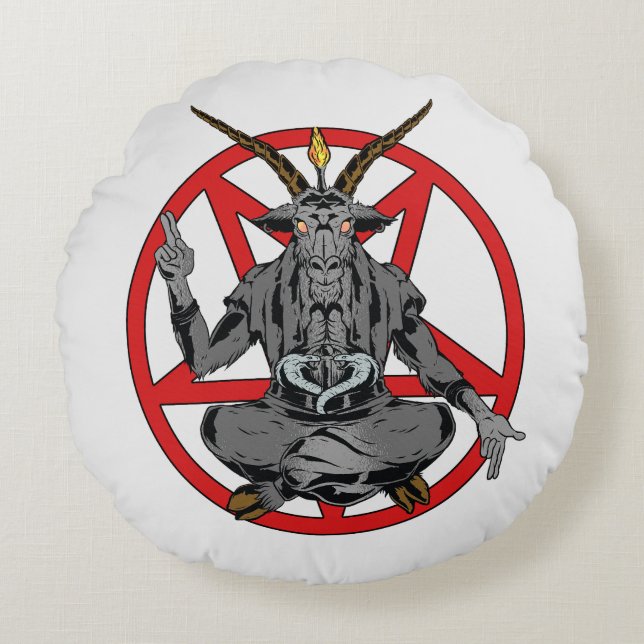 Coussins Ronds Baphomet roi de l'enfer  (Devant)