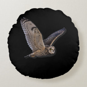 Coussins Ronds Barn Owl Spirit Nature Animale Et Amour Extérieur