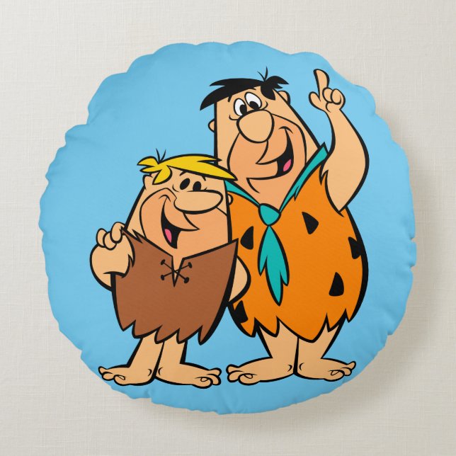 Coussins Ronds Barney Rubble et Fred Flintstone (Devant)