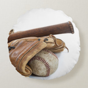 Coussins Ronds Baseball vintage et chauve-souris