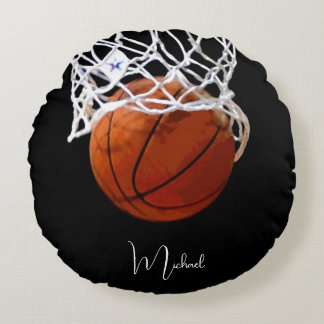 Coussins Ronds Basket-ball Votre nom