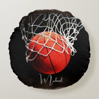 Coussins Ronds Basket-ball Votre nom