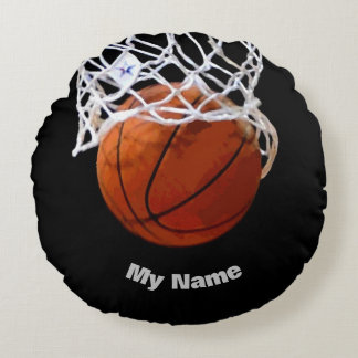 Coussins Ronds Basket-ball Votre nom